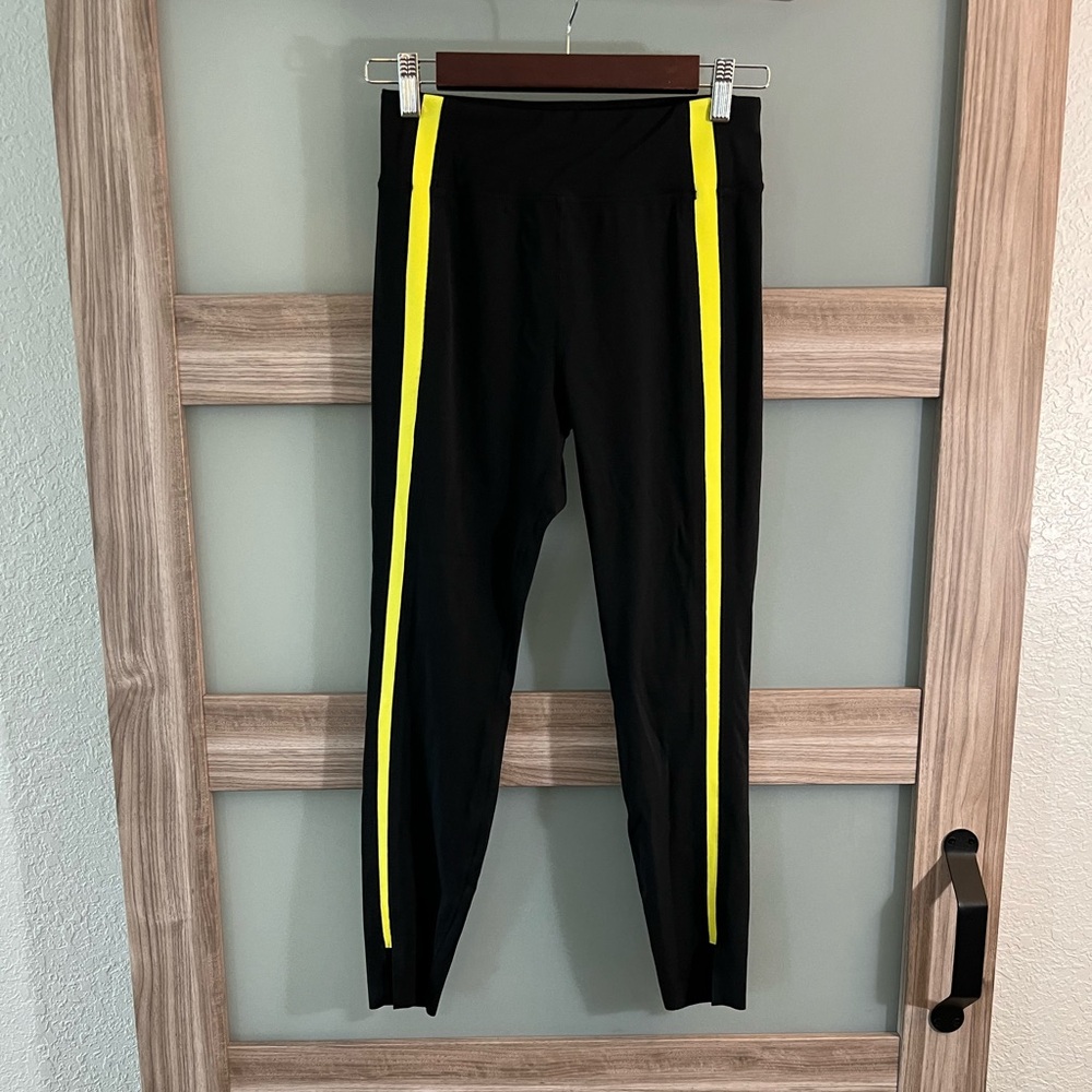ZYIA 🌙 | Black Neon Tape Luxe Leggings - Size 6/8